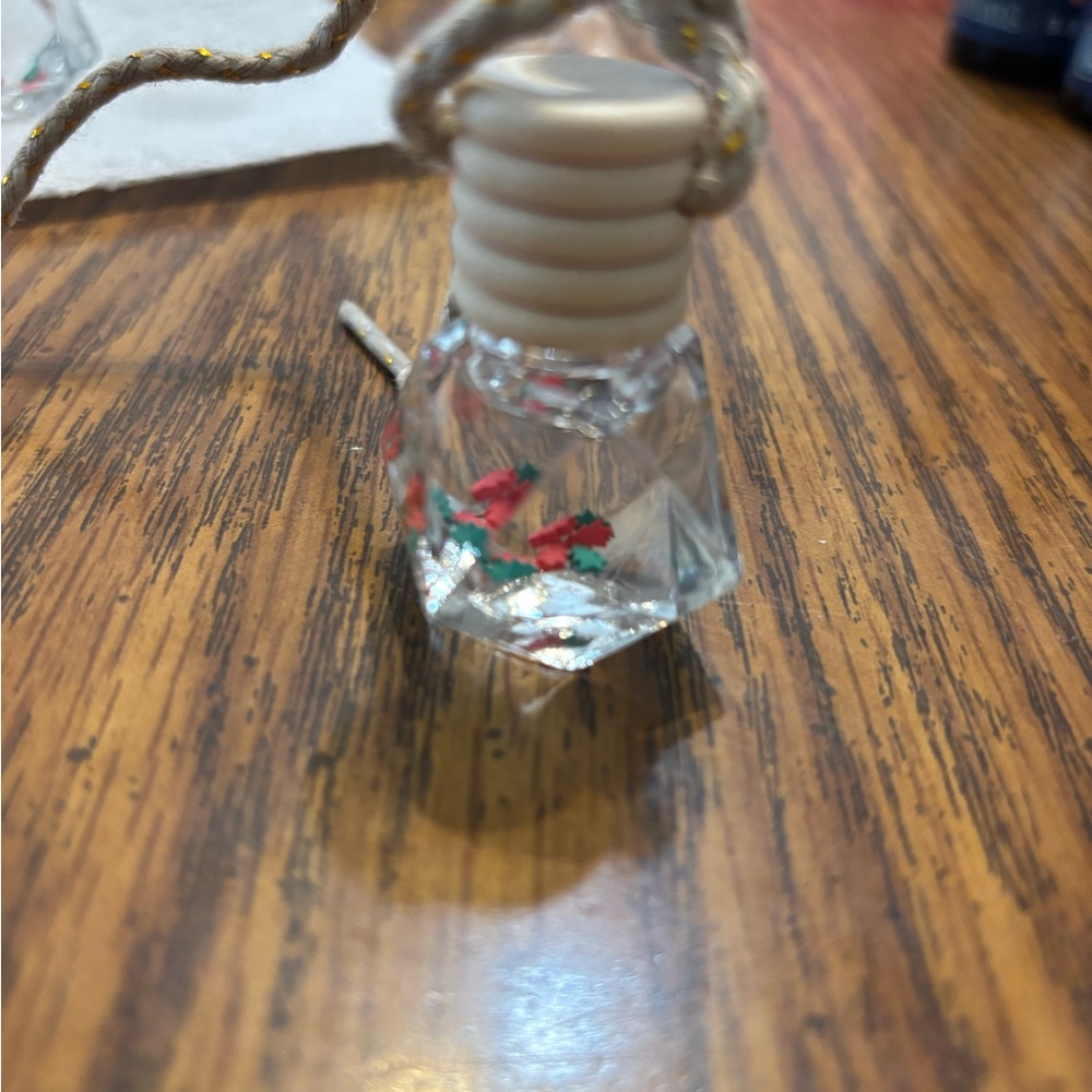 Crystal Perfume Bottle with Floral Accents